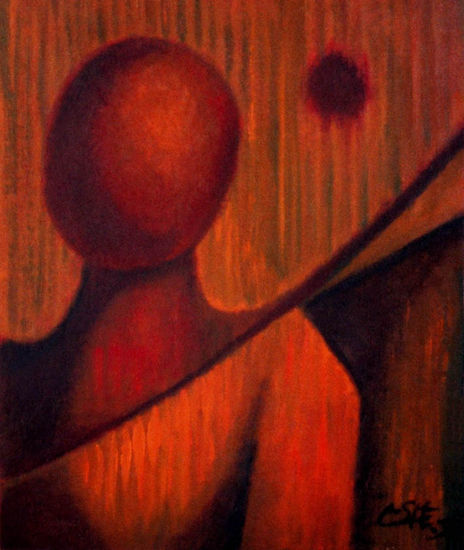 Personaje absorto Oil Canvas