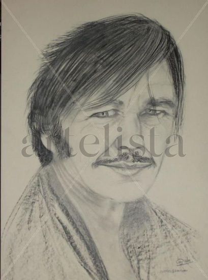 CHARLES BRONSON Charcoal