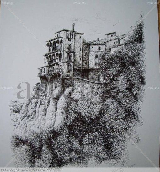 cuenca Tinta Papel Paisaje