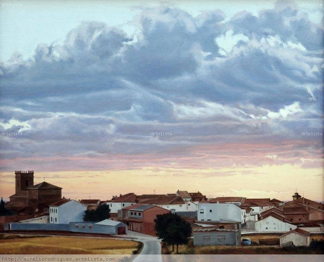 Vista de Villarrodrigo Óleo Lienzo Paisaje