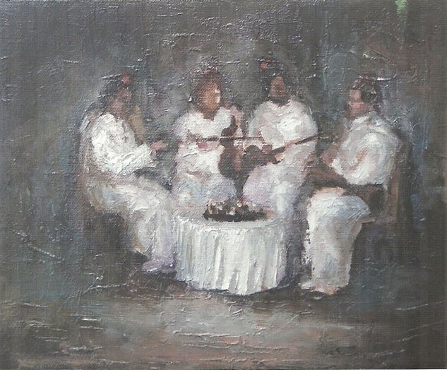 MÚSICOS Oil Canvas Landscaping