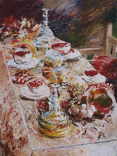 Las tazas de licor Acrylic Panel Still Life Paintings