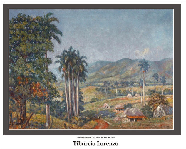 El valle de Pitirre Oil Canvas Landscaping