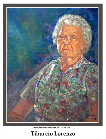 Retrato de Señora Oil Canvas Portrait