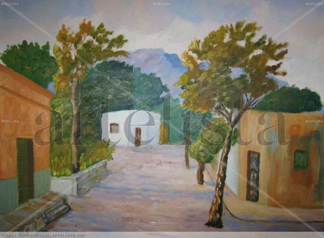 Calle cortada Oil Canvas Landscaping