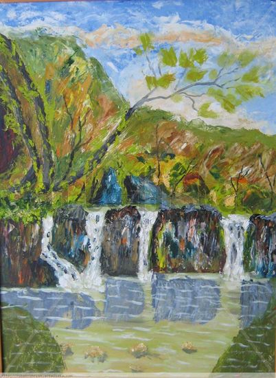 Cascada Oil Canvas Landscaping