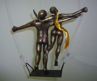 SUSSURRO vista posterior Bronze Figurative