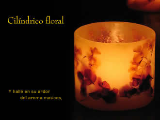 Cilíndrico floral Velas Varios