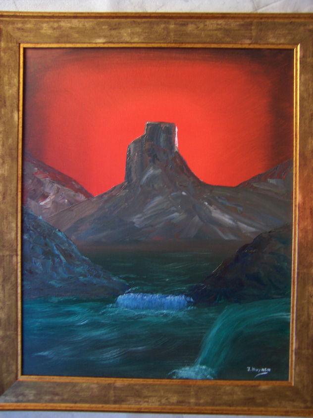 El anochezer con su cascada