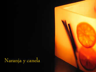 Naranja y canela Velas Varios