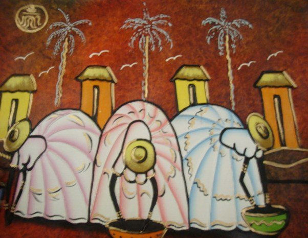 Sembradoras2 Africanas Oil Canvas Landscaping