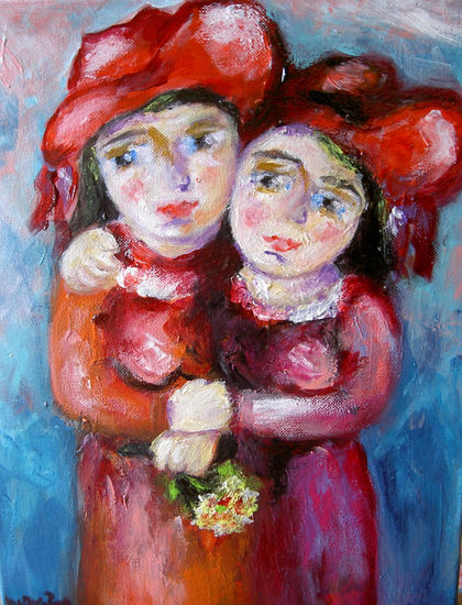 LAS AMIGAS Acrylic Canvas Figure Painting