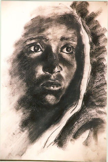 Mujer africana Charcoal