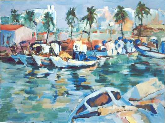 Embarcadero de las playas del Palo-Málaga Oil Canvas Landscaping