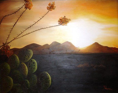 Atardecer en el desierto 