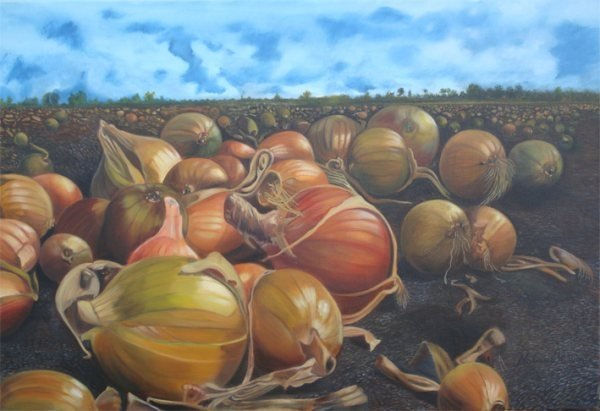 CAMPO DE CEBOLLAS Oil Canvas Landscaping