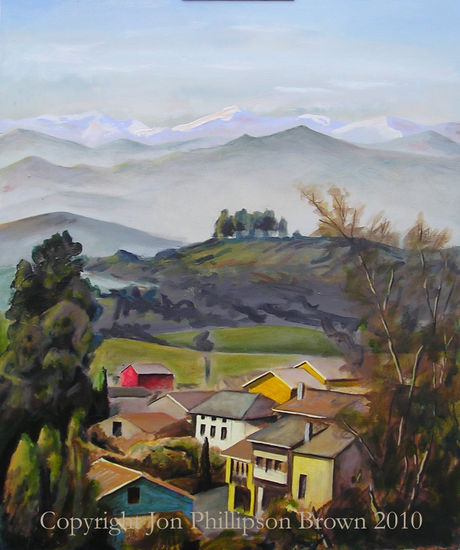 Pueblecito Asturiano Oil Canvas Landscaping