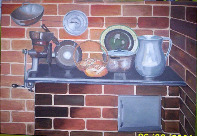 la cocina Vieja 2 Oil Canvas Still Life Paintings