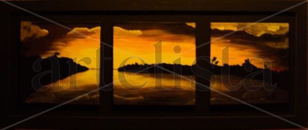 amanecer sobre desembocadura 