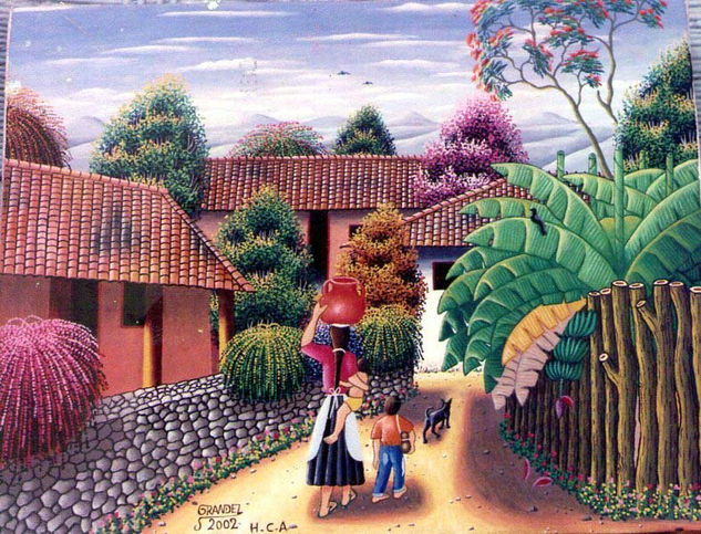 CAMPESINA Óleo Lienzo Paisaje