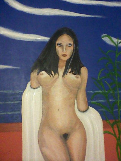 mujer Acrylic Panel Nude Paintings