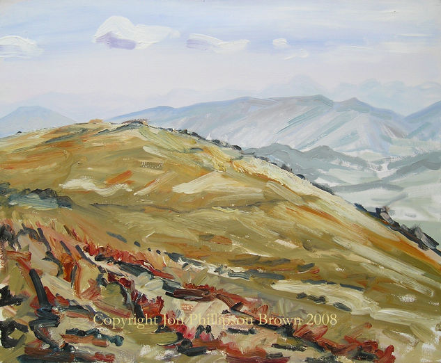 hillside in Asturias Oil Canvas Landscaping