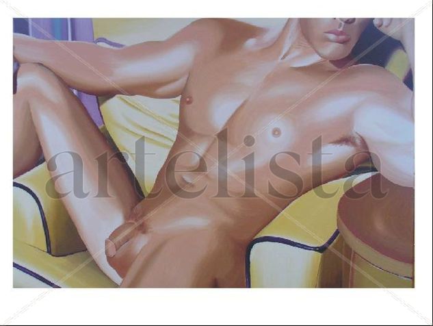 DESNUDO EN EL SILLÓN Oil Canvas Nude Paintings