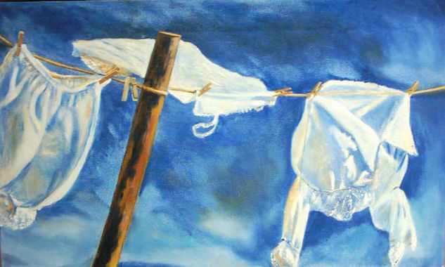 Ropa tendida Oil Canvas