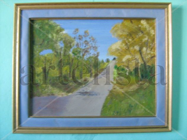 camino otoñal Oil Card Landscaping