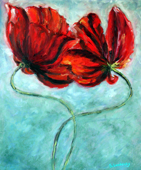 Encuentro Oil Canvas Floral Painting