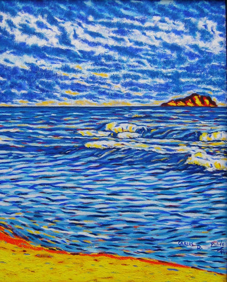 EL MAR Oil Canvas Marine Painting