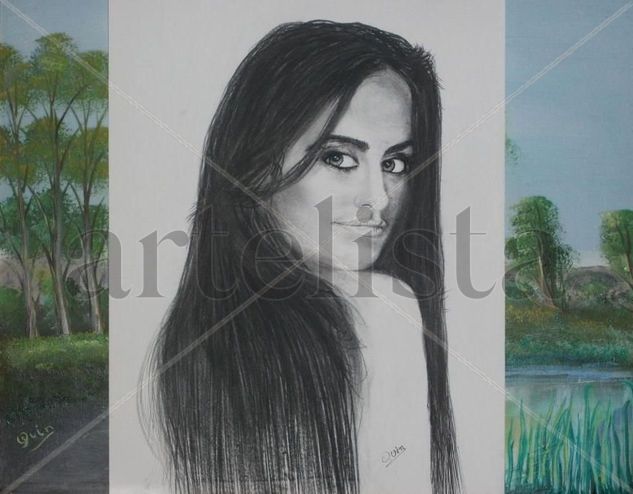 PENELOPE CRUZ Charcoal