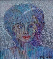 Dame en bleu