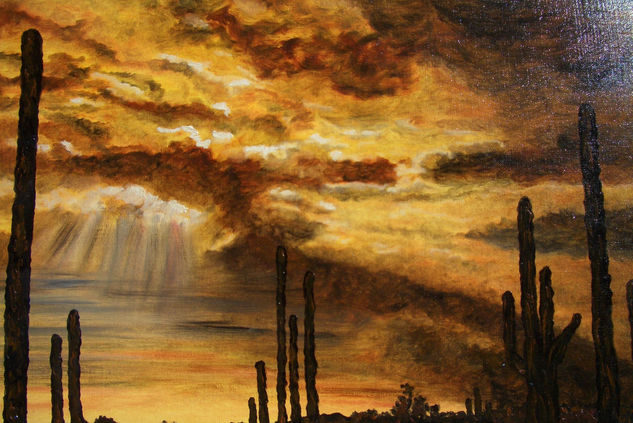 Amanecer en el desierto Oil Canvas Landscaping