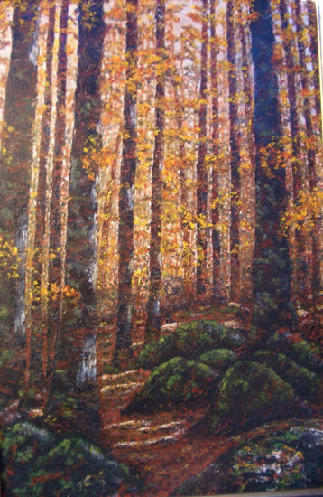 Bosque en otoño Oil Canvas Landscaping