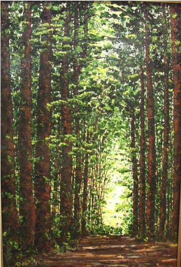 Camino en el bosque Oil Canvas Landscaping