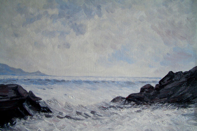 Mar entre rocas Oil Canvas Landscaping