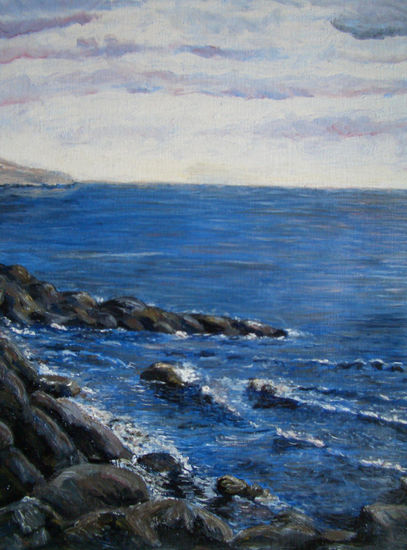 Mar y rocas Oil Canvas Landscaping