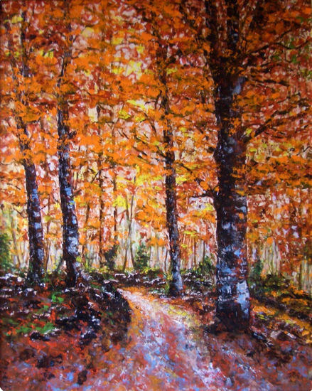 Senda en el bosque Oil Canvas Landscaping