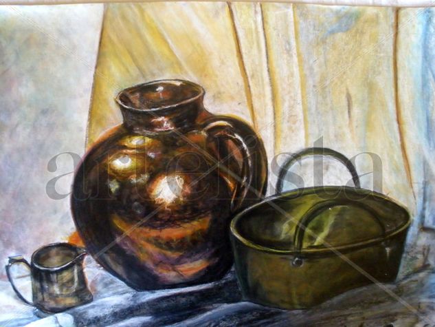 LATON Pastel Paper Still Life Paintings