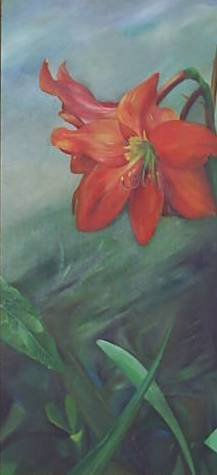 Lirios Oil Canvas Floral Painting