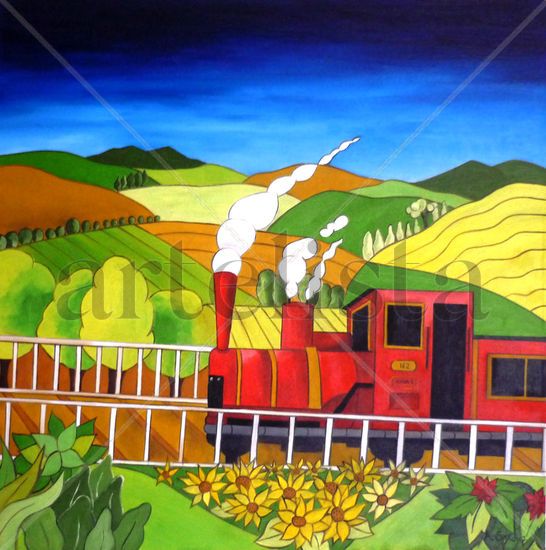 la locomotora Oil Canvas Landscaping