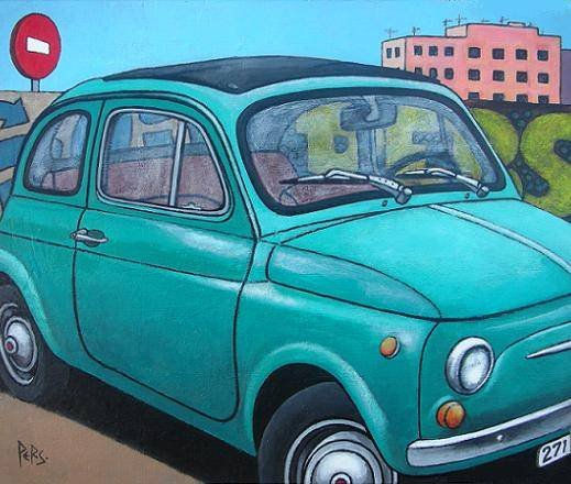 Fiat 500. Acrylic Panel Others