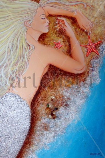 SIRENA DE MAR Acrylic Canvas Marine Painting