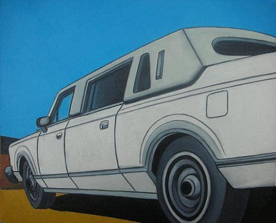 Limousine. Oil Canvas Landscaping