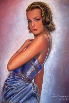 Grace Kelly Pastel Papel Retrato