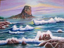 Marina Ifach. Calpe Oil Canvas Marine Painting