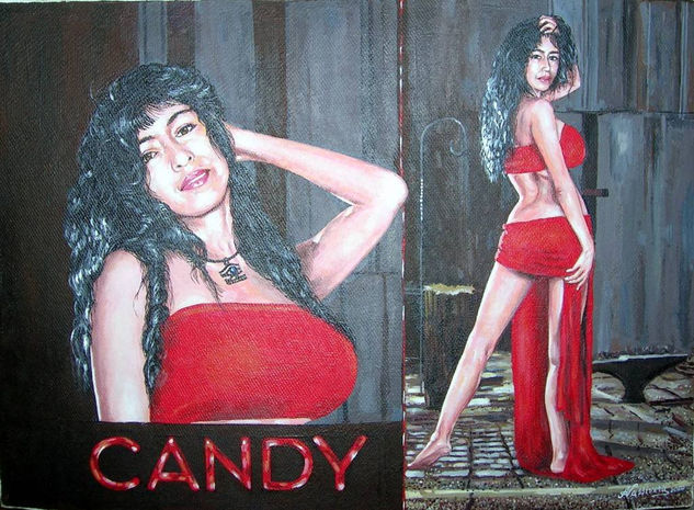 Candy Acrylic Canvas Figure Painting