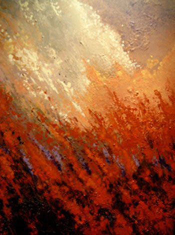 El fuego Acrylic Canvas Landscaping