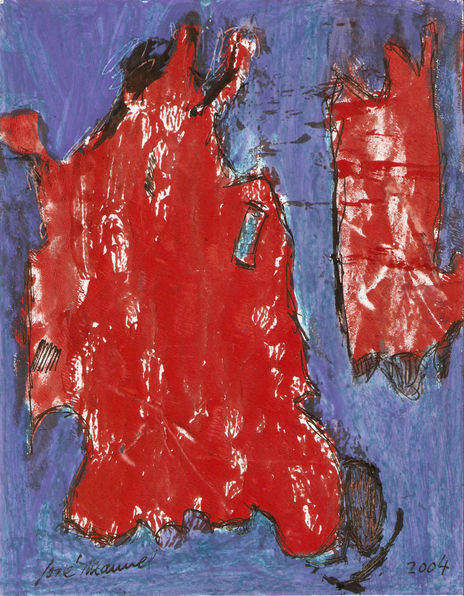 Rojo sobre azul